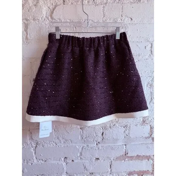 Miss Rosier Brigitte Purple Tweed Jacket & Mini Skirt Set NWT M Fits Small - Picture 11 of 14